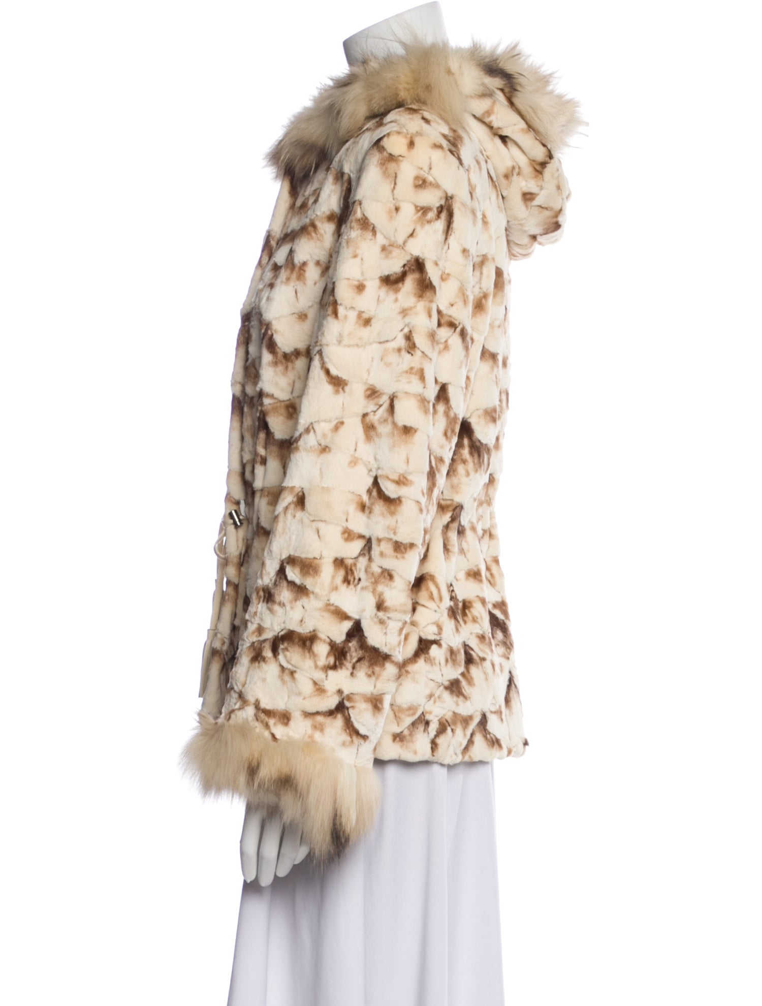 Fur Printed Fur Coat