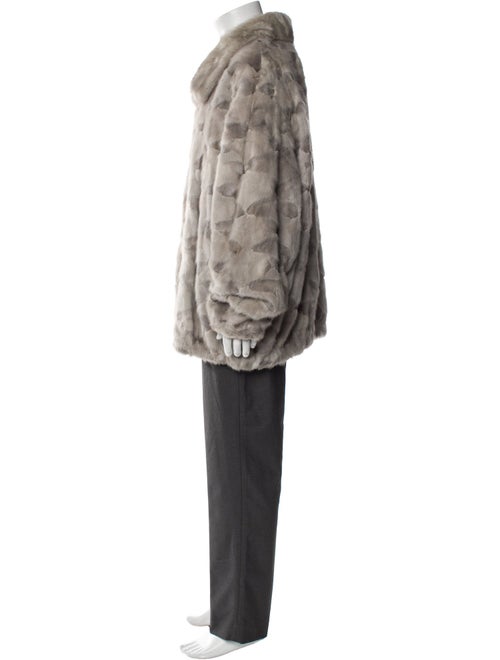 Fur Mink Printed Parka