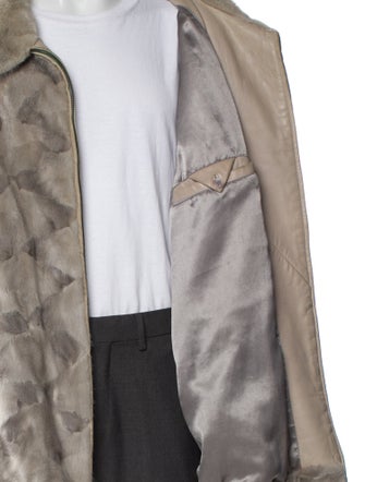 Fur Mink Printed Parka