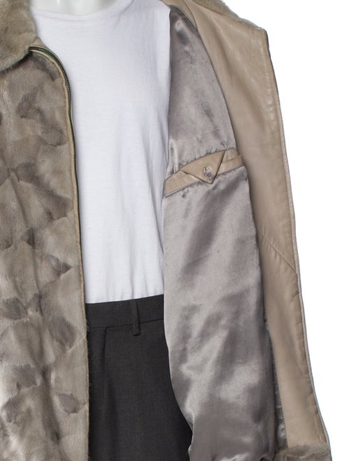 Fur Mink Printed Parka