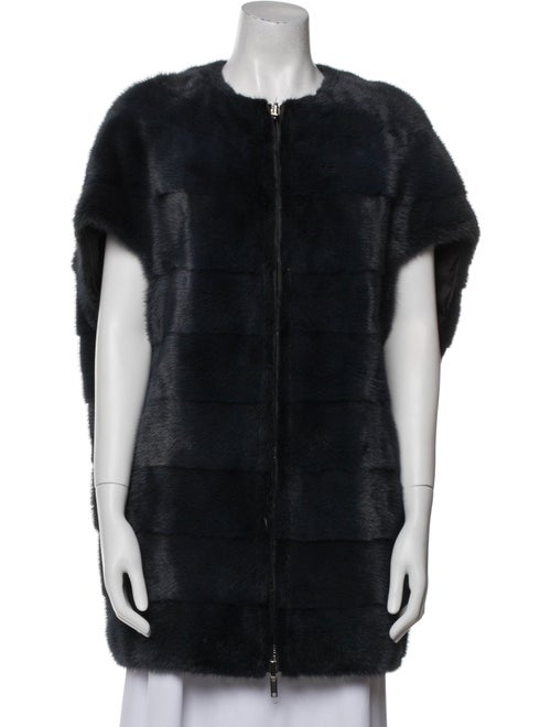 Fur Wool Plaid Print Fur Jacket