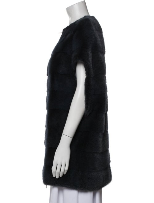 Fur Wool Plaid Print Fur Jacket