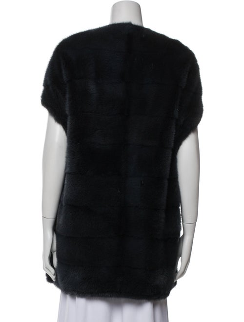 Fur Wool Plaid Print Fur Jacket
