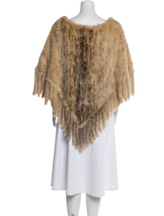 Fur Mink Animal Print Poncho