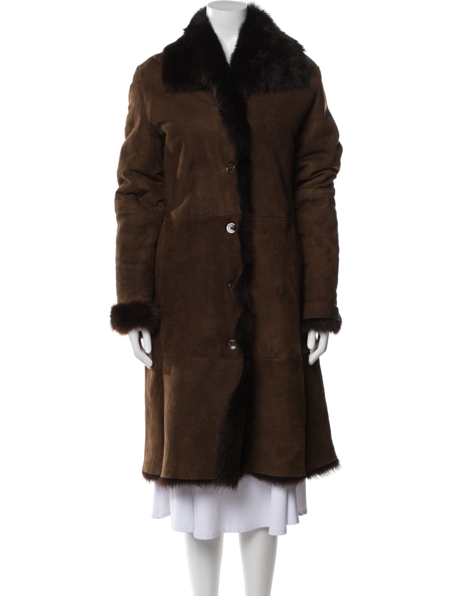 Scoop Leather Fur Coat