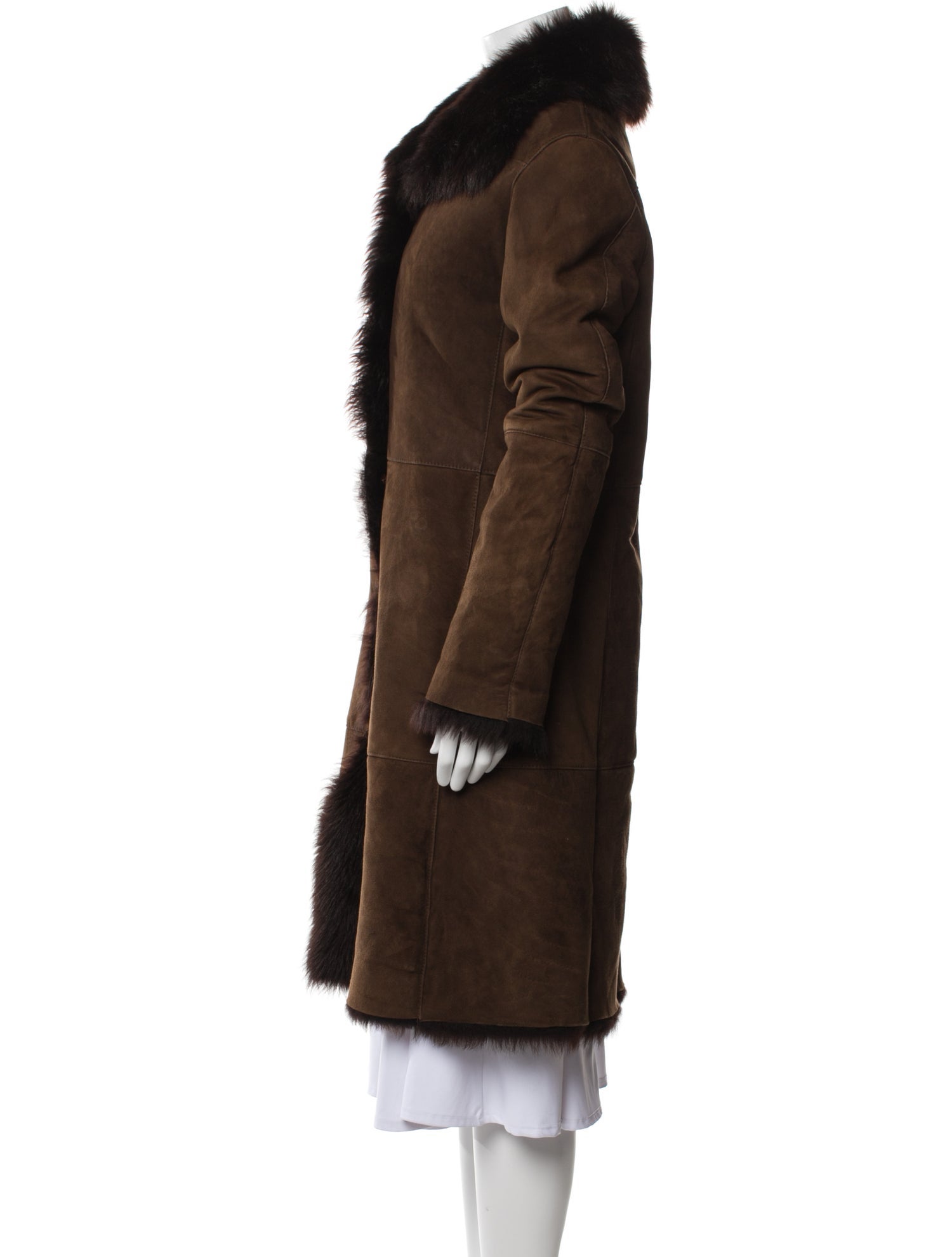 Scoop Leather Fur Coat