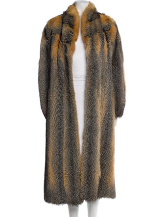 Fur Animal Print Fur Coat