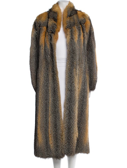 Fur Animal Print Fur Coat