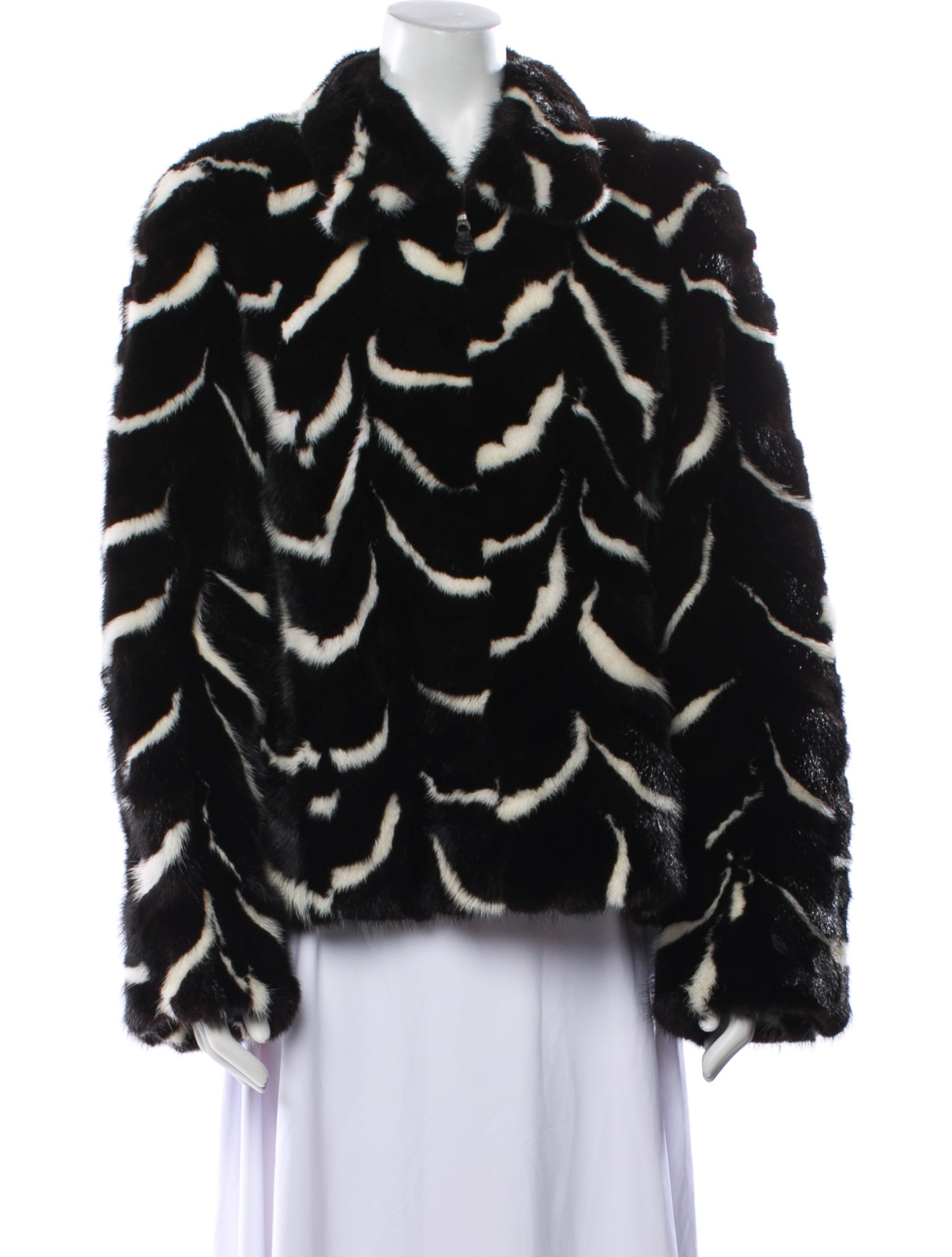 Fur Mink Printed Fur Jacket