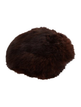 Fur Solid beret hat