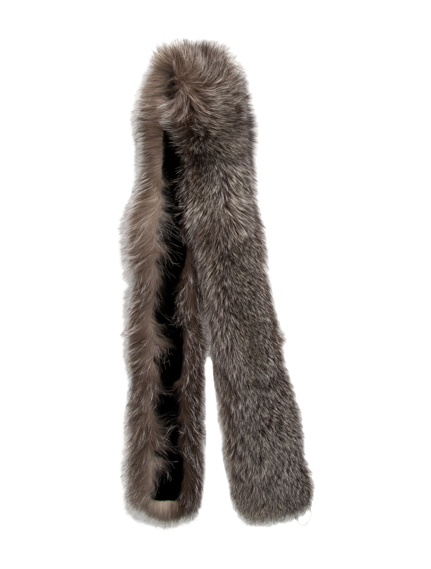 Fur Gray Fox Scarf