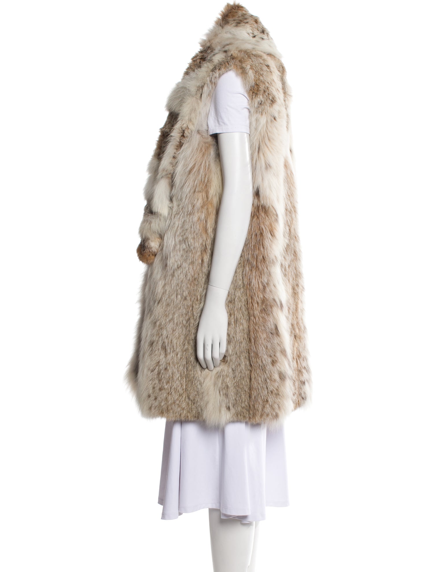 Fur Striped Fur Coat