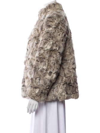 Fur Printed Fur Coat