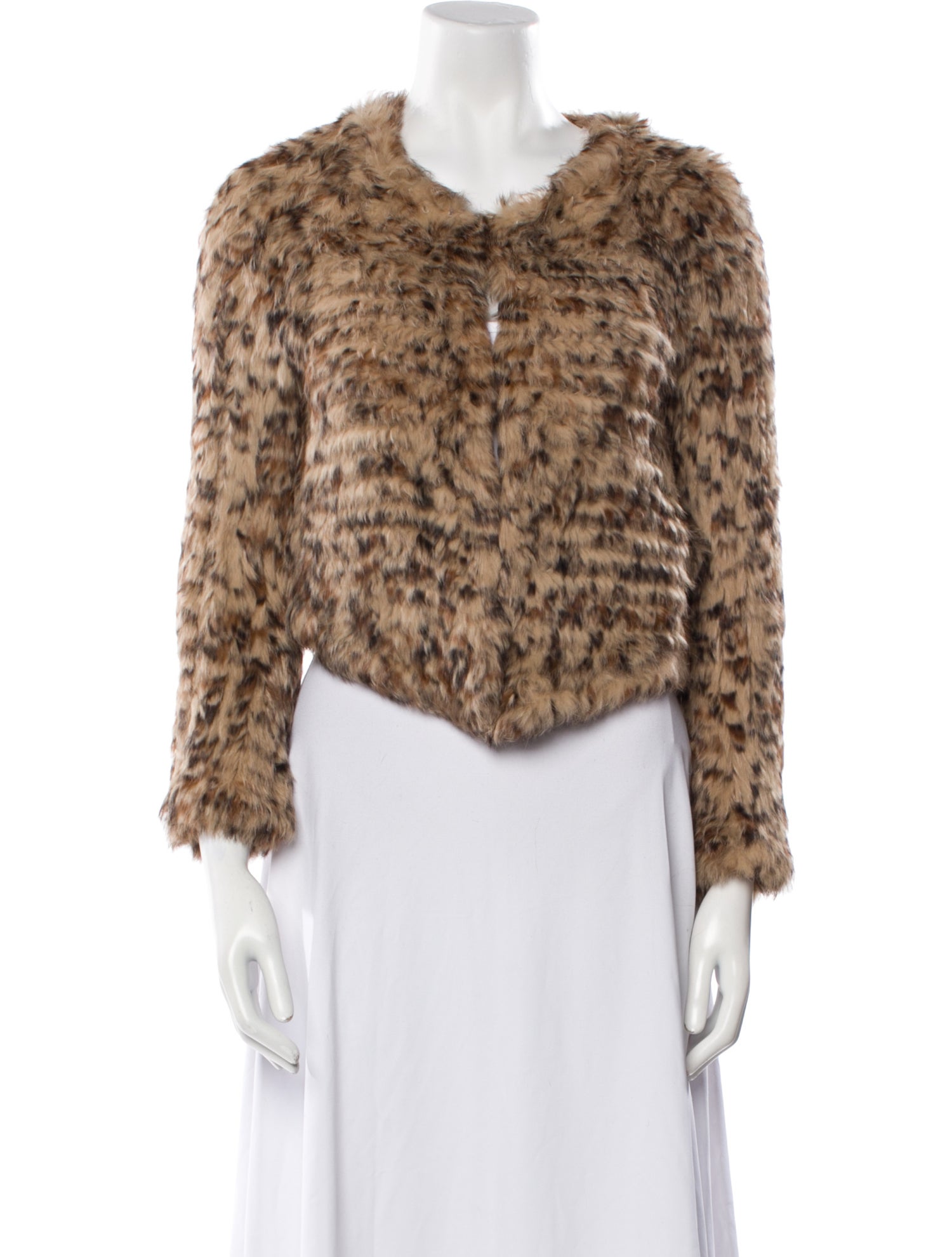 Fur Animal Print Fur Jacket