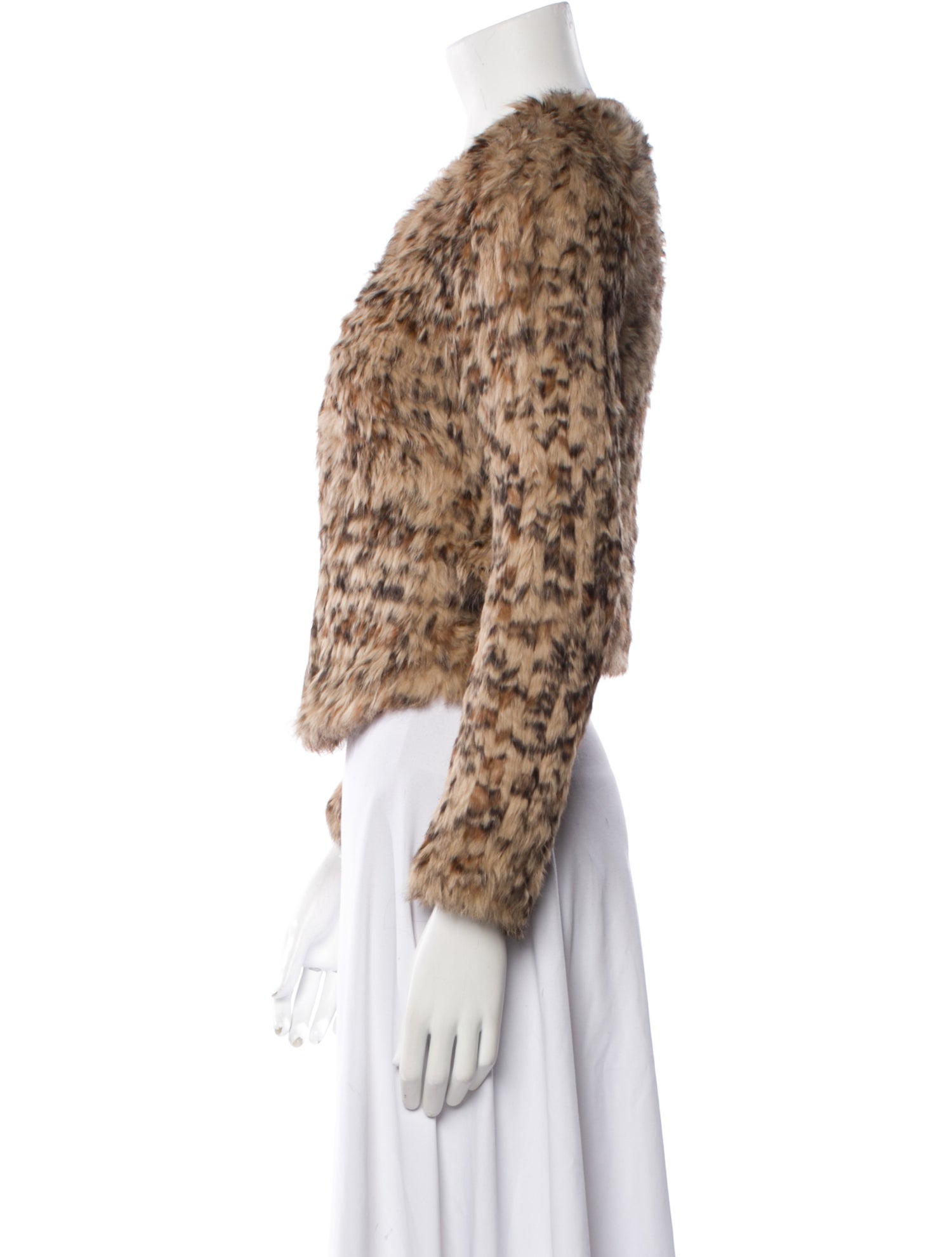 Fur Animal Print Fur Jacket