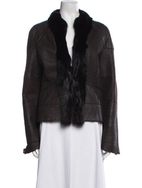 Fur Leather Faux Fur Jacket