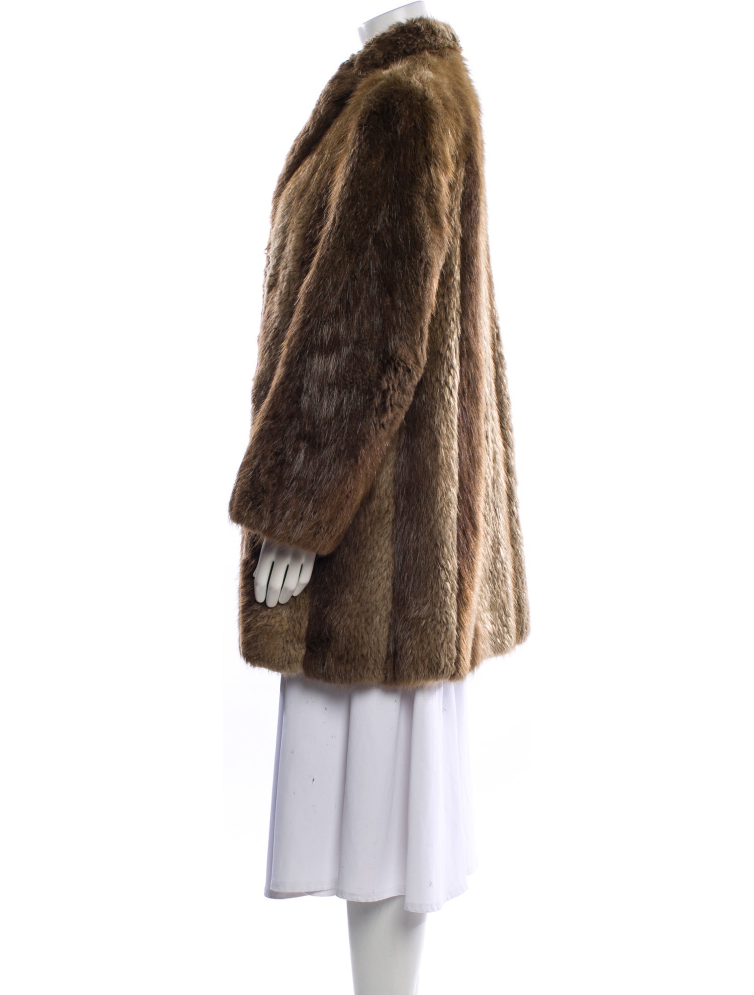 Fur Sable Faux Fur Coat