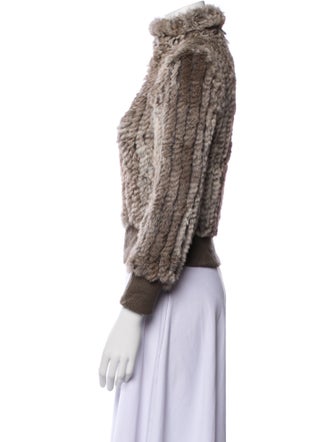 Fur Tweed Pattern Fur Jacket