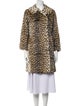 Fur Animal Print Faux Fur Coat