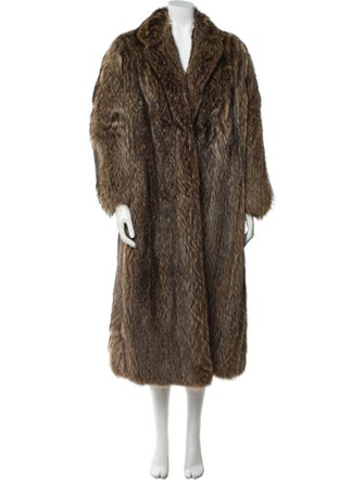 Fur Fur Animal Print Fur Coat