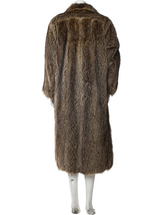 Fur Fur Animal Print Fur Coat