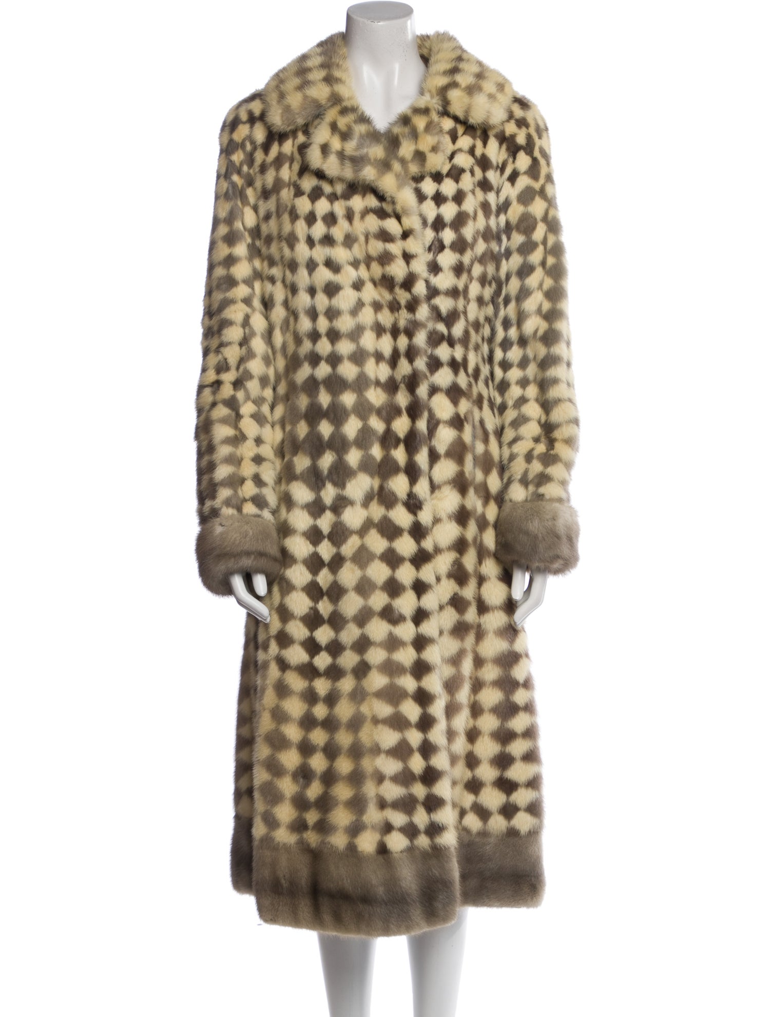 Fur Fur Printed Fur Coat