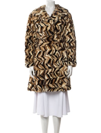 Fur Mink Animal Print Fur Coat