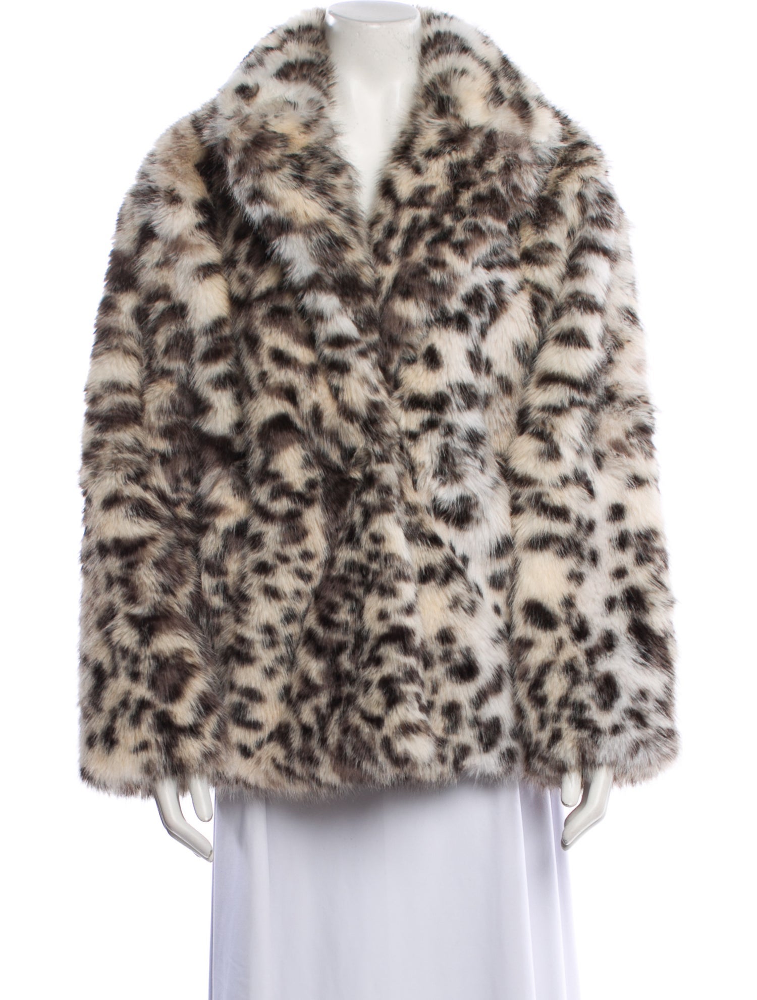 Fur Animal Print Faux Fur Jacket