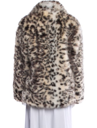 Fur Animal Print Faux Fur Jacket