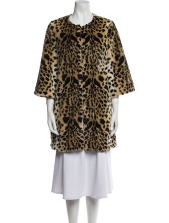 Donna Salyers Fur Animal Print Faux Fur Coat