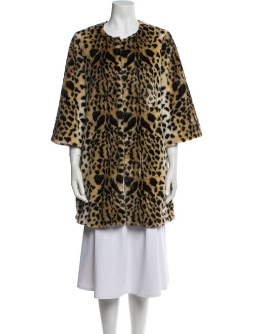 Donna Salyers Fur Animal Print Faux Fur Coat