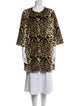 Donna Salyers Fur Animal Print Faux Fur Coat