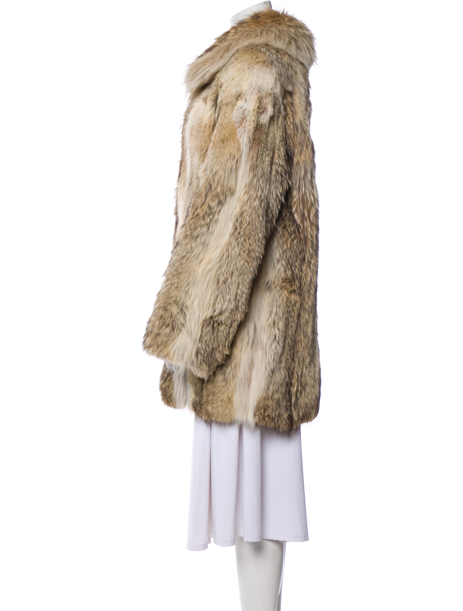 Fur Animal Print Faux Fur Coat