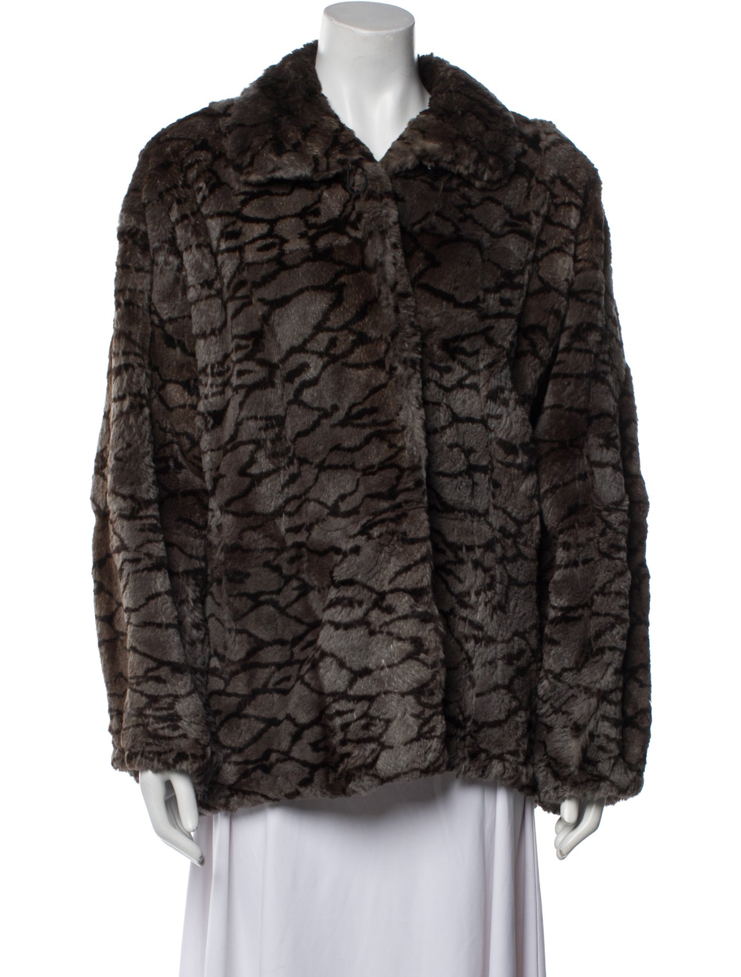 Fur Printed Faux Fur Jacket
