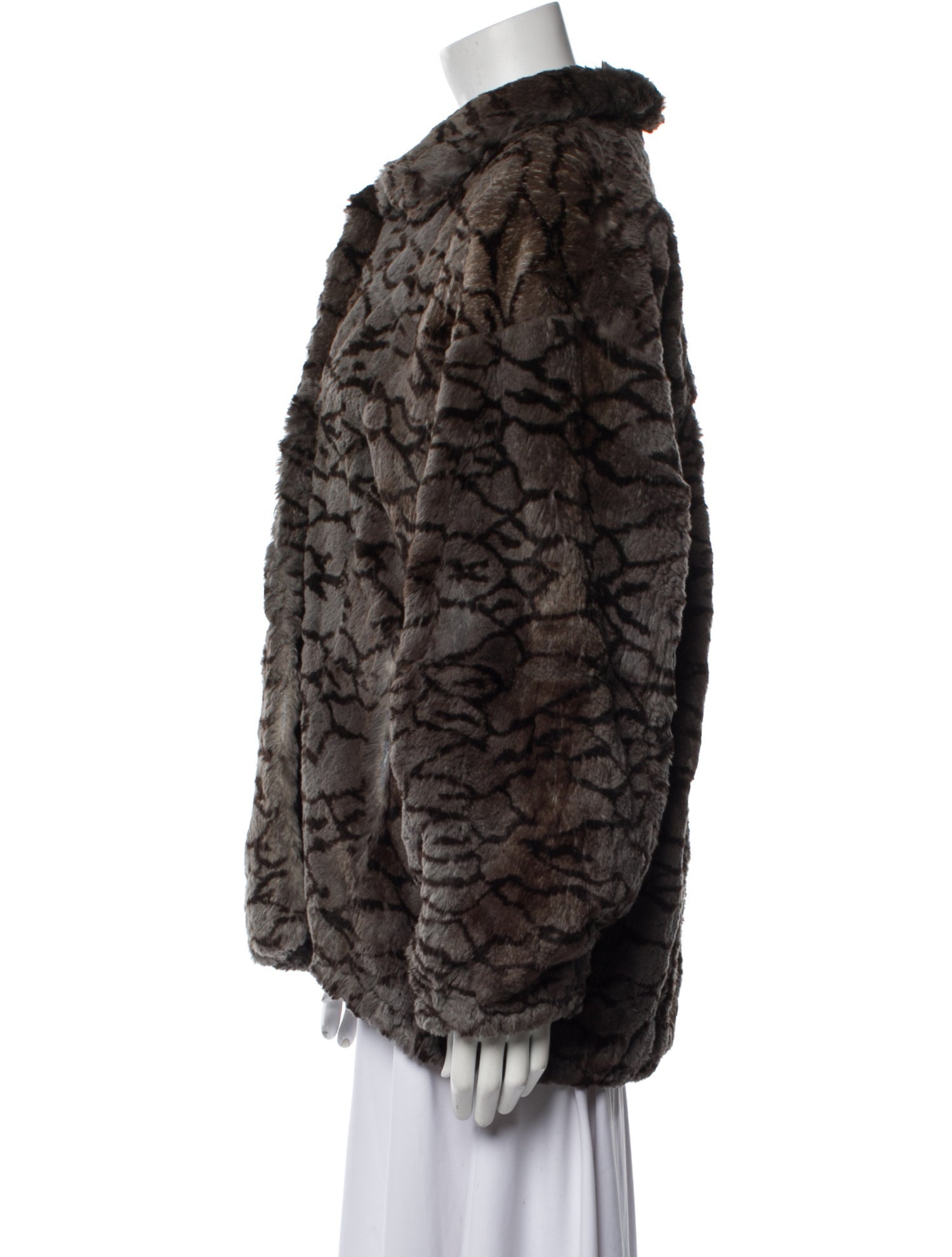 Fur Printed Faux Fur Jacket