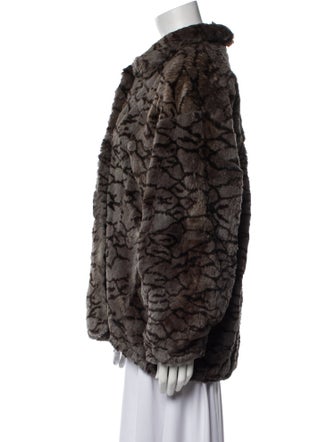 Fur Printed Faux Fur Jacket