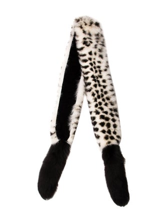 Fur Faux Fur Animal Print Scarf