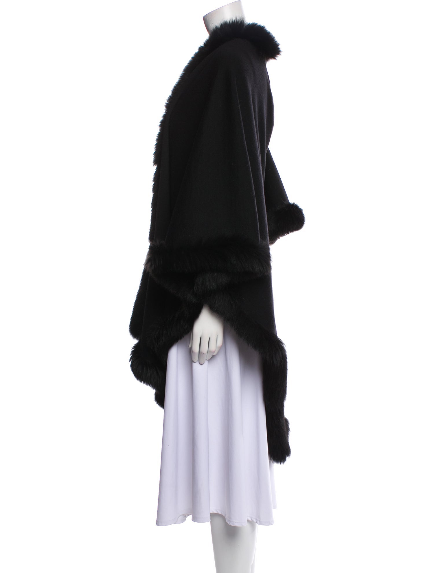 Fur Wool Open Front Sweater