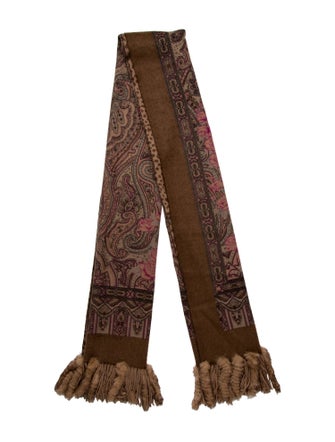 Fur Wool Printed Scarf