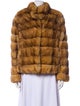 Fur Sable Striped Fur Jacket