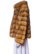 Fur Sable Striped Fur Jacket