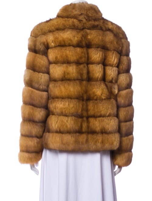 Fur Sable Striped Fur Jacket