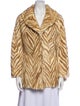 Fur Striped Fur Coat