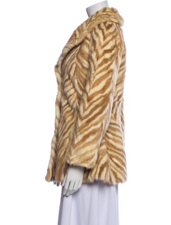 Fur Striped Fur Coat
