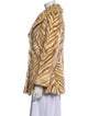 Fur Striped Fur Coat