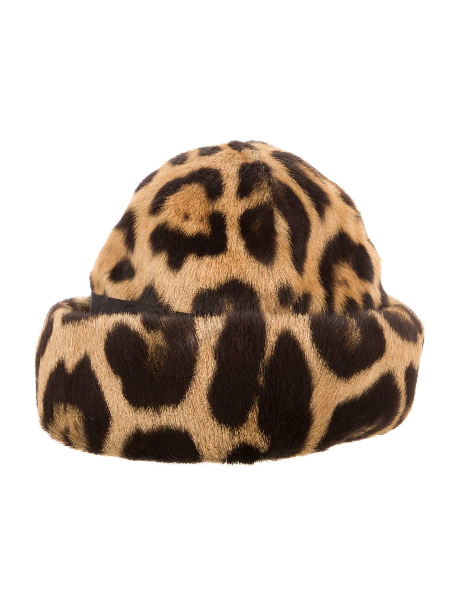 Abraham & Straus Animal Print Pony hair Hat
