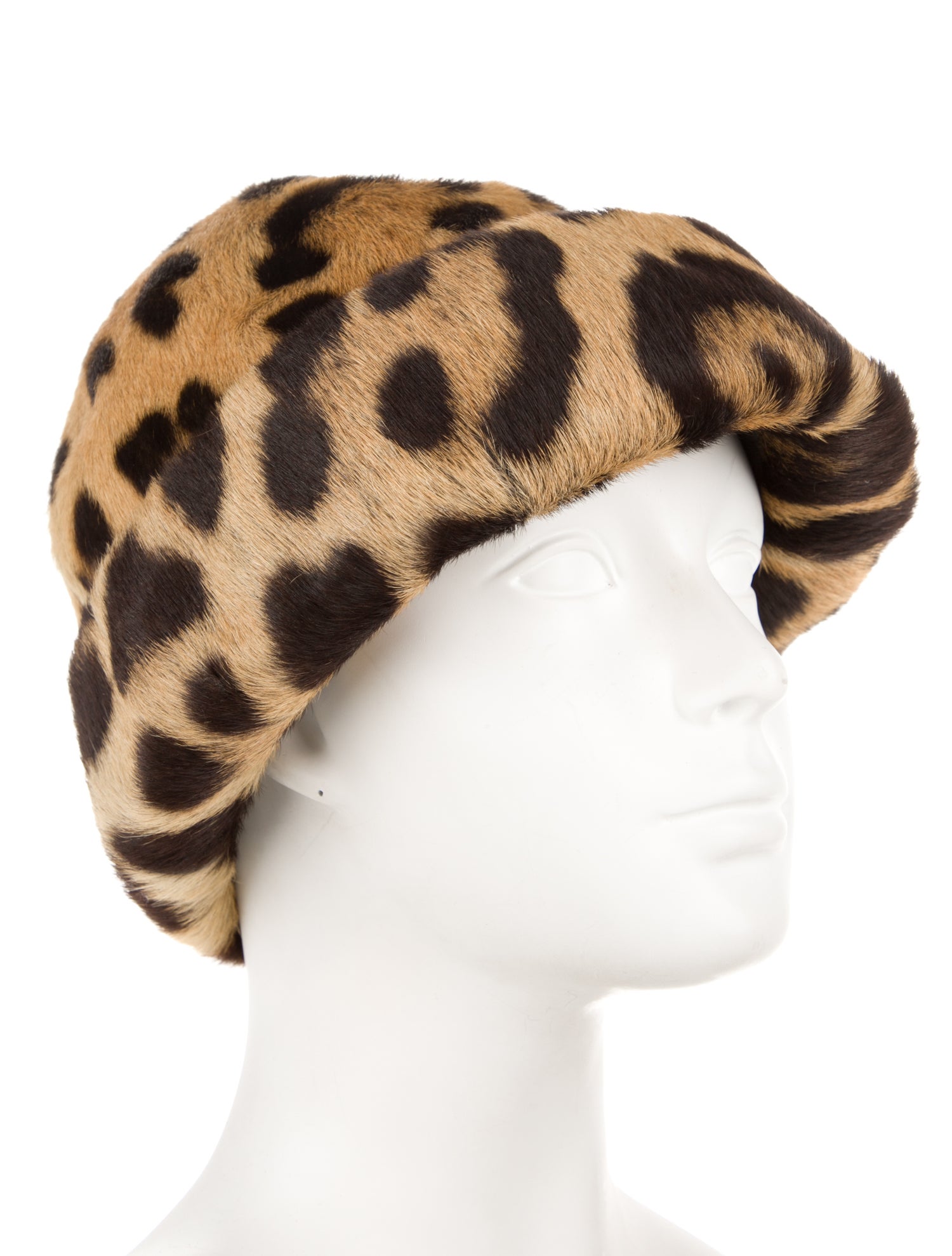 Abraham & Straus Animal Print Pony hair Hat