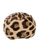 Bonwit Teller Animal Print Ponyhair Hat