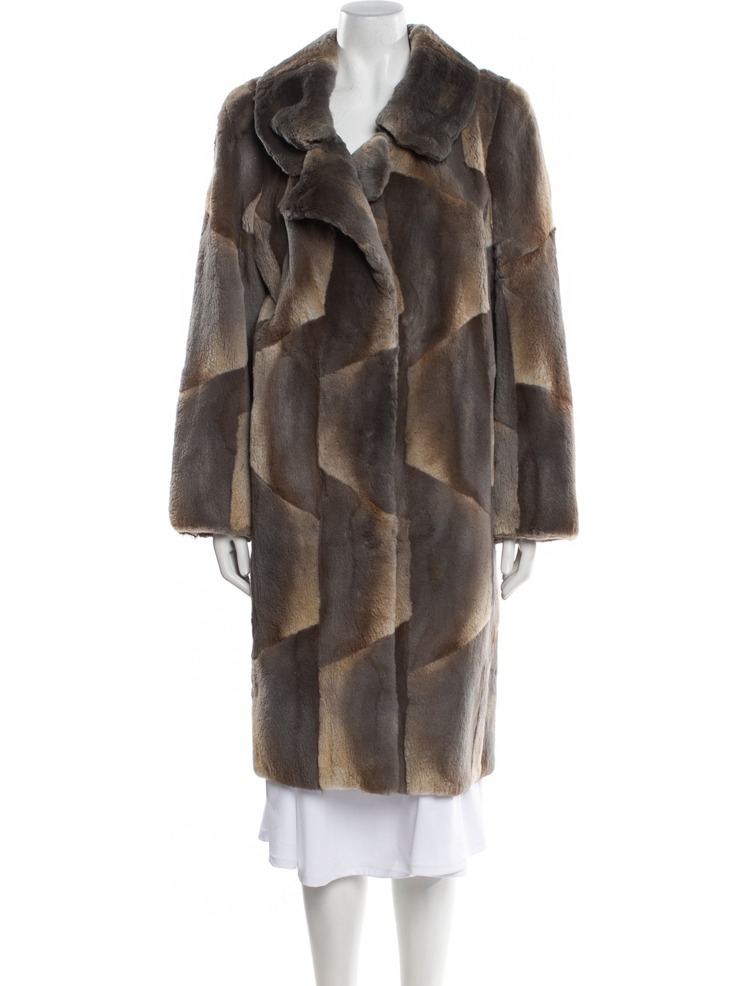 Fur Printed Faux Fur Coat