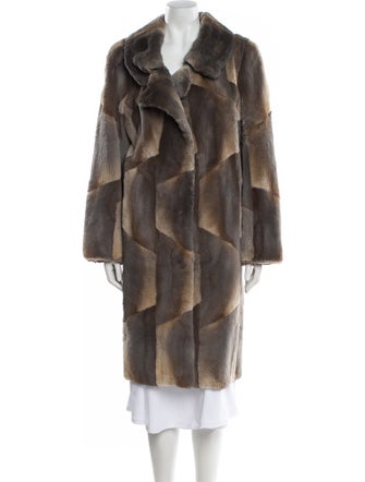 Fur Printed Faux Fur Coat